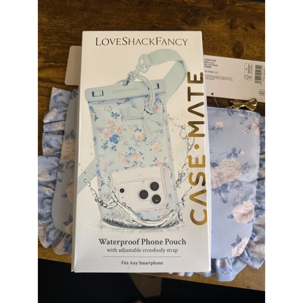 LoveShackFancy x Case-Mate Waterproof Phone Pouch Crossbody NIB Floral